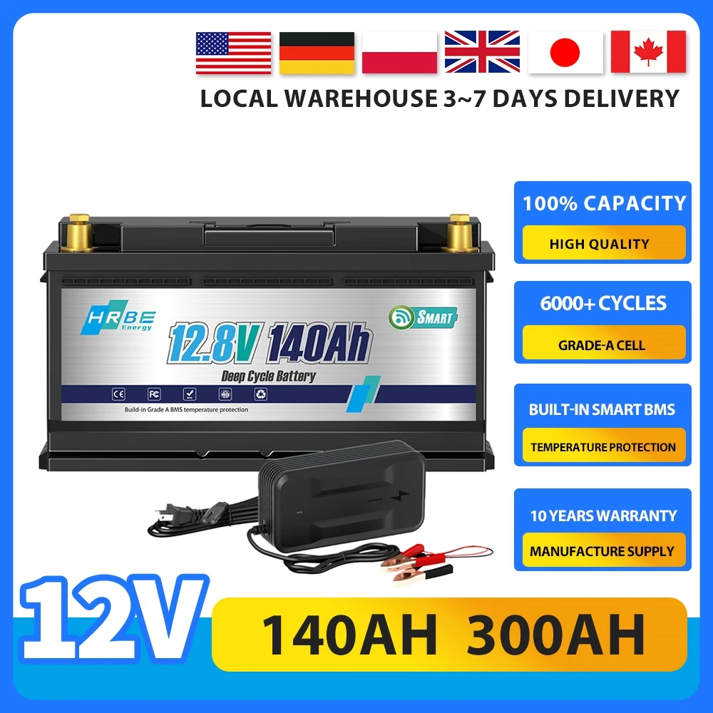 12v 140ah 300ah Lithium Battery With Smart Bms For Trolling Motor Rv Comping Marine Solar Deep Cycles Rechargeable Battery
12v 140ah 300ah Lithium Battery With Smart Bms For Trolling Motor Rv Comping Marine Solar Deep Cycles Rechargeable Battery