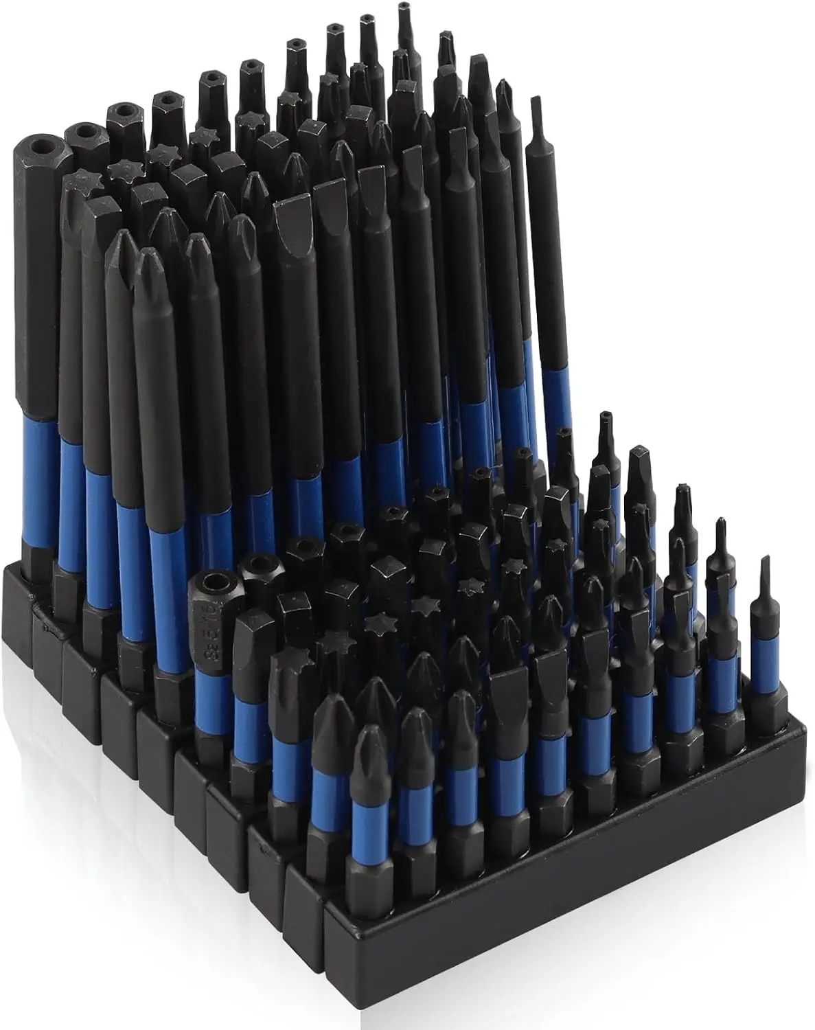 100 Pcs Screwdriver Bit Set, S2 Steel Impact Bits, Phillips, Slotted, Square, Torx, Allen, Magnetic Tips, Durable Case
100 Pcs Screwdriver Bit Set, S2 Steel Impact Bits, Phillips, Slotted, Square, Torx, Allen, Magnetic Tips, Durable Case