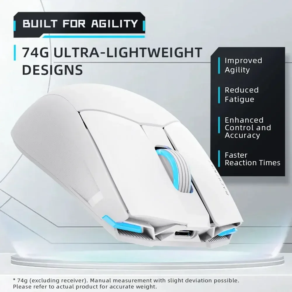 Gaming Mouse USB Wired 2.4GHz Wireless Mouse PAW3395 26000DPI 650IPS 7 Button 74g RGB For Laptop PC Mouse Gamer
Gaming Mouse USB Wired 2.4GHz Wireless Mouse PAW3395 26000DPI 650IPS 7 Button 74g RGB For Laptop PC Mouse Gamer