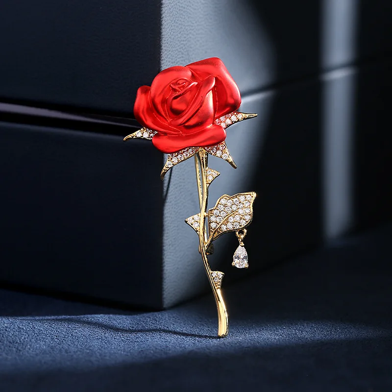 New red coat, suit, corsage, cardigan, fixed clothing accessories, elegant and refined rose brooch
New red coat, suit, corsage, cardigan, fixed clothing accessories, elegant and refined rose brooch