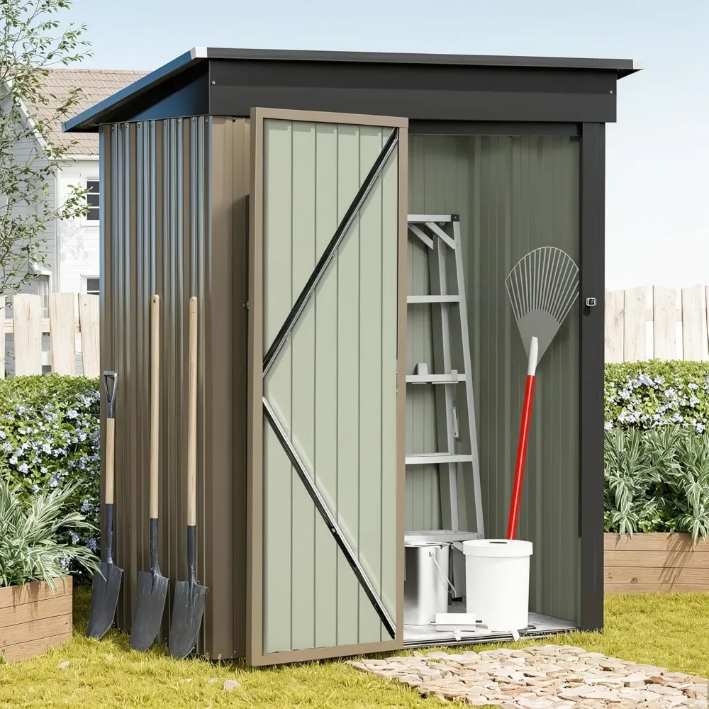 Metal Outdoor Storage Shed 5FT x 3FT, Steel Utility Tool Shed Storage House with Door & Lock
Metal Outdoor Storage Shed 5FT x 3FT, Steel Utility Tool Shed Storage House with Door & Lock