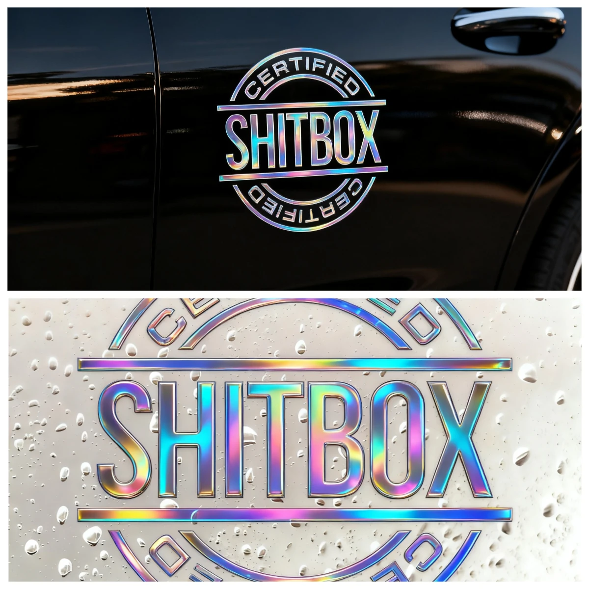 Personality Black/White Vinyl Car Sticker Certified Shitbox Window Decals Creative Car Body Laptop Decorative Decal
Personality Black/White Vinyl Car Sticker Certified Shitbox Window Decals Creative Car Body Laptop Decorative Decal
