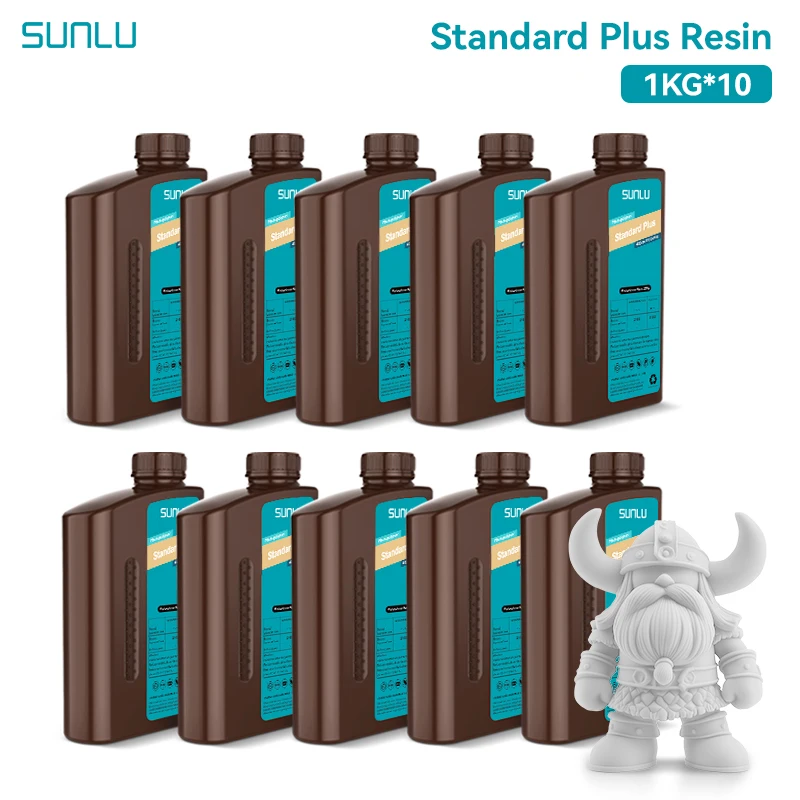 Жесткая смола SUNLU Standard Plus 10 кг, 405 нм, высокая точность и прочность, низкая усадка, сертифицирован CE для 3D-печати LCD/DLP 
Жесткая смола SUNLU Standard Plus 10 кг, 405 нм, высокая точность и прочность, низкая усадка, сертифицирован CE для 3D-печати LCD/DLP