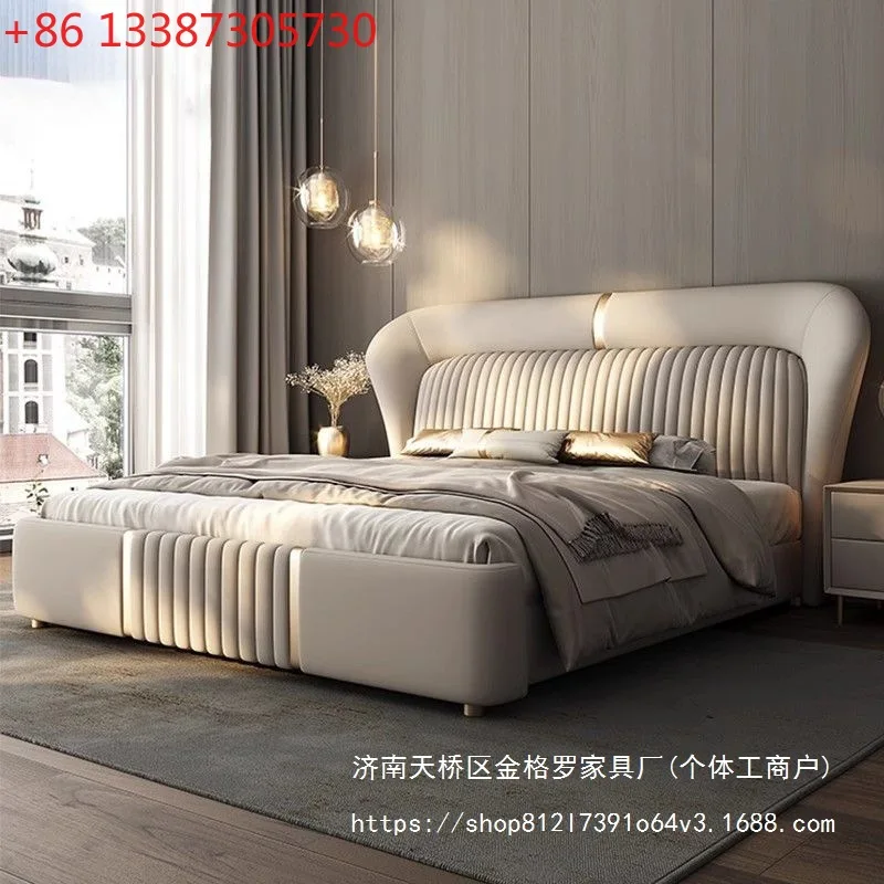 New Italian soft bed Deluxe double Modern light luxury Master bedroom queen
New Italian soft bed Deluxe double Modern light luxury Master bedroom queen