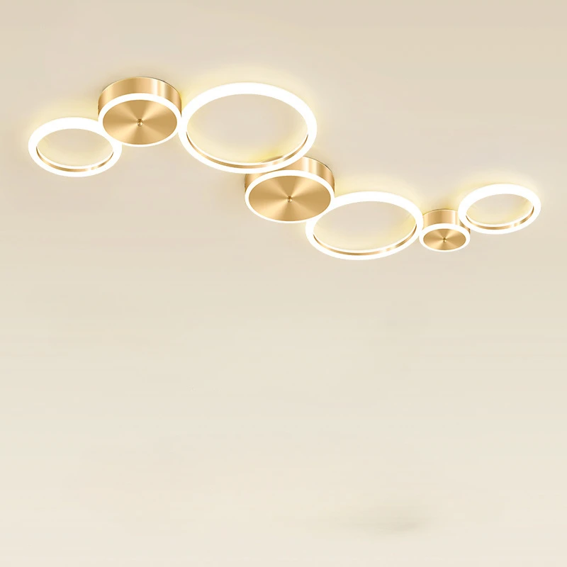 Modern LED Ceiling Chandelier Aluminum Simple Ceiling Lamp For Living Room Bedroom Dining Room Circle Rings Golden Ceiling Light
Modern LED Ceiling Chandelier Aluminum Simple Ceiling Lamp For Living Room Bedroom Dining Room Circle Rings Golden Ceiling Light