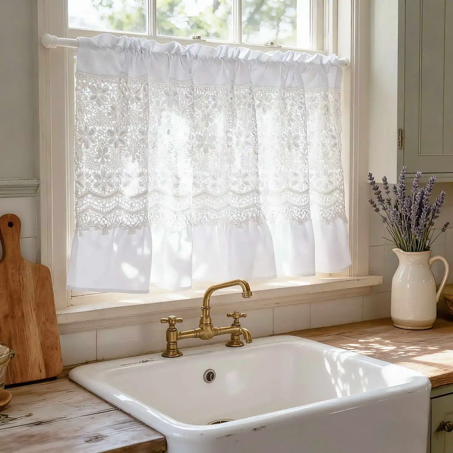1PC White Hollow Floral Short Curtain for Small Window Kitchen Gauze Window Drape Study Home Decoration
1PC White Hollow Floral Short Curtain for Small Window Kitchen Gauze Window Drape Study Home Decoration