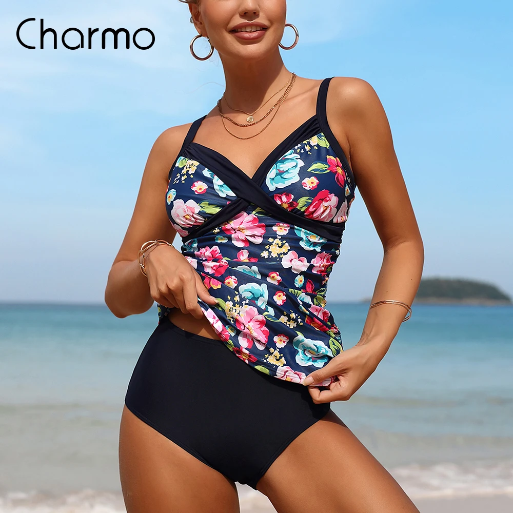 Charmo Two Pieces Tankini Set For Women Retro Vintage Flower Print V Neck High Waist Swimsuit
Charmo Two Pieces Tankini Set For Women Retro Vintage Flower Print V Neck High Waist Swimsuit