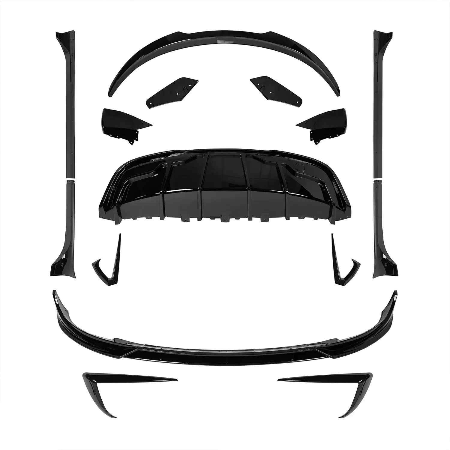 FAST Style Car Bumper Front Lip Rear Diffuser Side Skirt Vents Spoiler Aero Kit For Tesla Model Y 2018+ 
FAST Style Car Bumper Front Lip Rear Diffuser Side Skirt Vents Spoiler Aero Kit For Tesla Model Y 2018+