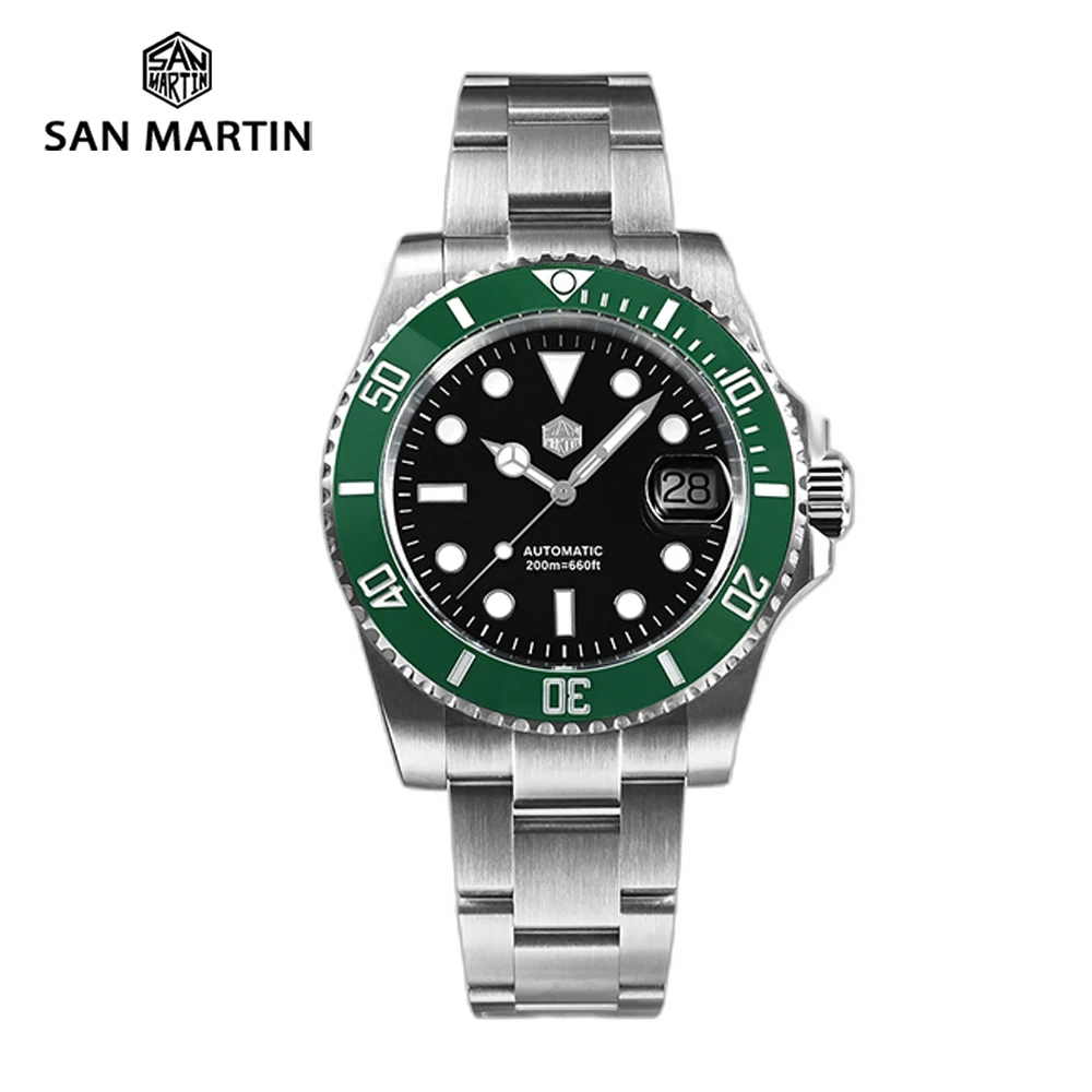 San Martin 40mm Water Ghost PT5000 Automatic Men Diving Watch Business Mechanical Sapphire Waterproof 20Bar Luxury BGW-9 SN0017D
San Martin 40mm Water Ghost PT5000 Automatic Men Diving Watch Business Mechanical Sapphire Waterproof 20Bar Luxury BGW-9 SN0017D