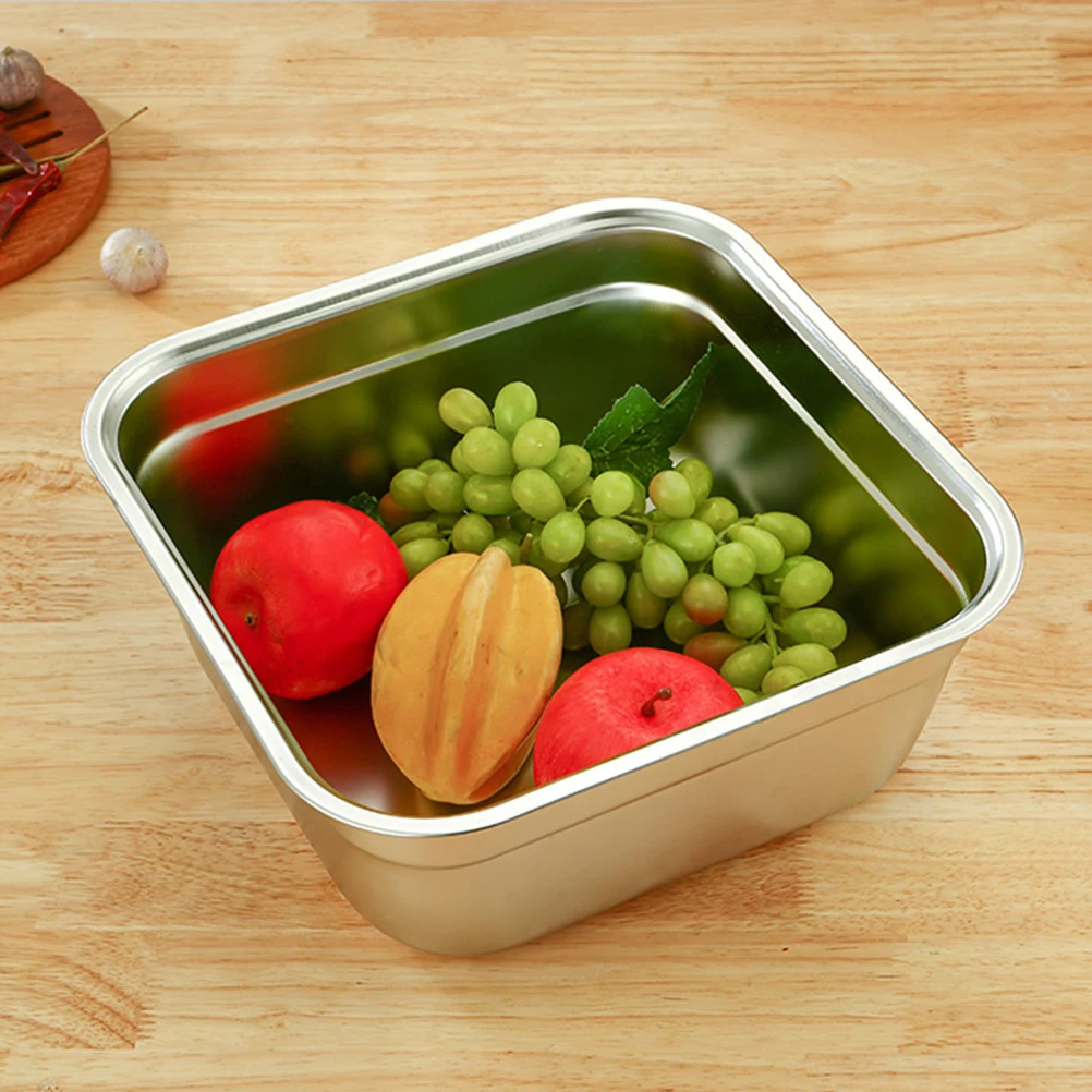2pcs Stainless Steel Square Basin Large Capacity Deep Wash Tub For Kitchen Vegetable Soup Noodle Prep Baking Home Kitchen Tools
2pcs Stainless Steel Square Basin Large Capacity Deep Wash Tub For Kitchen Vegetable Soup Noodle Prep Baking Home Kitchen Tools