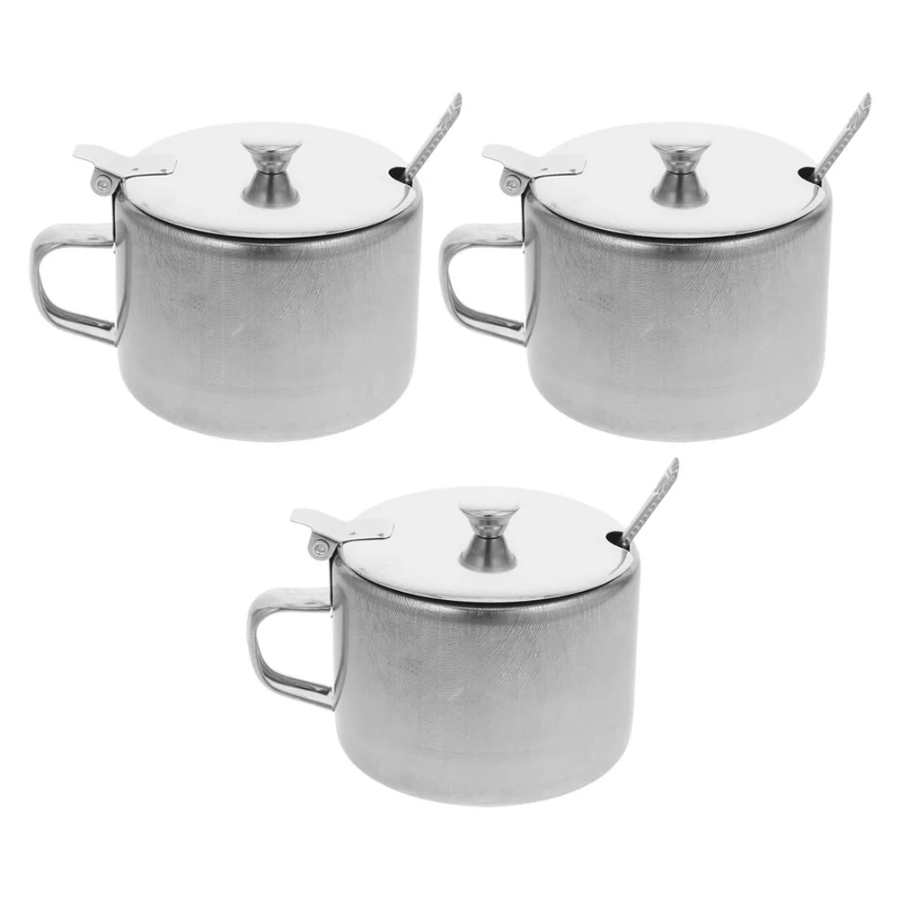 3 Set Stainless Steel Sugar Bowl Kitchen Countertop Jars Spice Holder Accessory Seasoning Salt Container Tea Dispenser
3 Set Stainless Steel Sugar Bowl Kitchen Countertop Jars Spice Holder Accessory Seasoning Salt Container Tea Dispenser