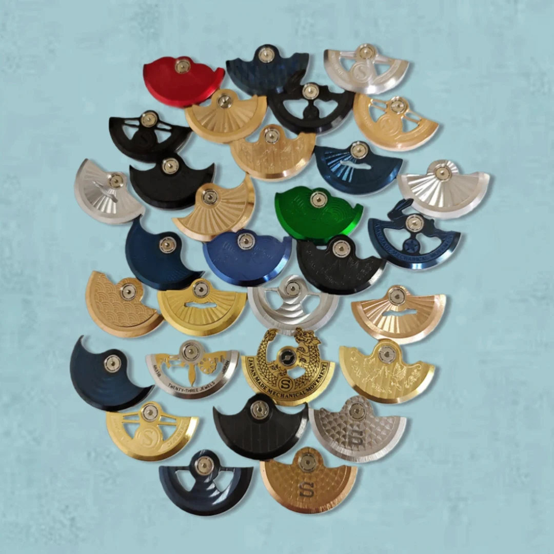 Индивидуальный автоматический ротор NH35 (золотой, синий, черный, серебряный) для механизмов NH34, NH35, NH36, NH38, NH39, NH70, 4R, 6R, 7S
Индивидуальный автоматический ротор NH35 (золотой, синий, черный, серебряный) для механизмов NH34, NH35, NH36, NH38, NH39, NH70, 4R, 6R, 7S