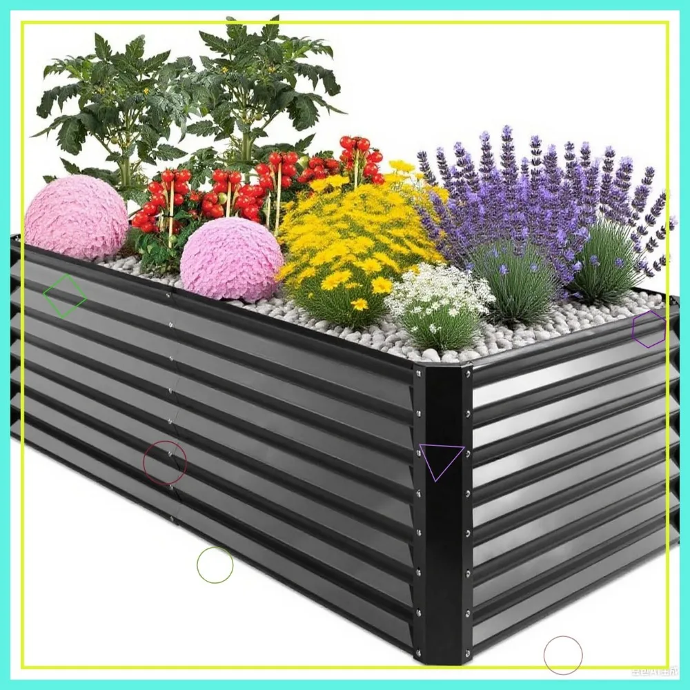6x3x1FT Raised Garden Bed Kit, Easy Assembly Metal Planter Box for Vegetables Fruits Flowers Herbs Outdoor Dark Grey
6x3x1FT Raised Garden Bed Kit, Easy Assembly Metal Planter Box for Vegetables Fruits Flowers Herbs Outdoor Dark Grey