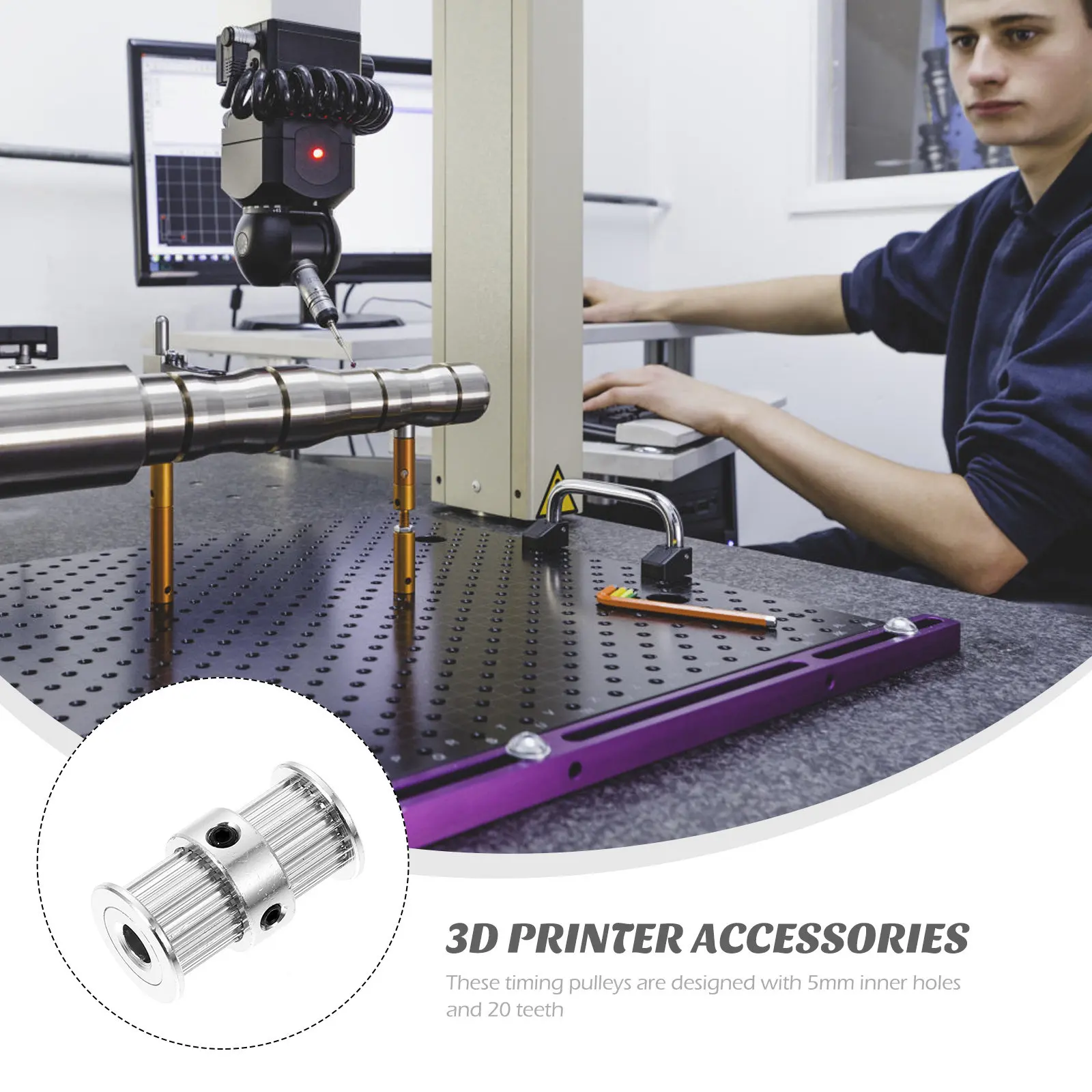 4Pcs 3D Printer Pulleys 2Gt 20T 5Mm Bore Aluminum Alloy Belt Pulley for 3D Printer Parts Double Transmission Wheel Sturdy
4Pcs 3D Printer Pulleys 2Gt 20T 5Mm Bore Aluminum Alloy Belt Pulley for 3D Printer Parts Double Transmission Wheel Sturdy