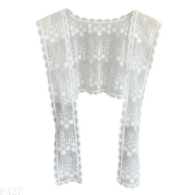 F42F Women's Shawl Wrap Casual Flower Lace Scarf Mini Capes Knot Shoulder Faux Collar
F42F Women's Shawl Wrap Casual Flower Lace Scarf Mini Capes Knot Shoulder Faux Collar