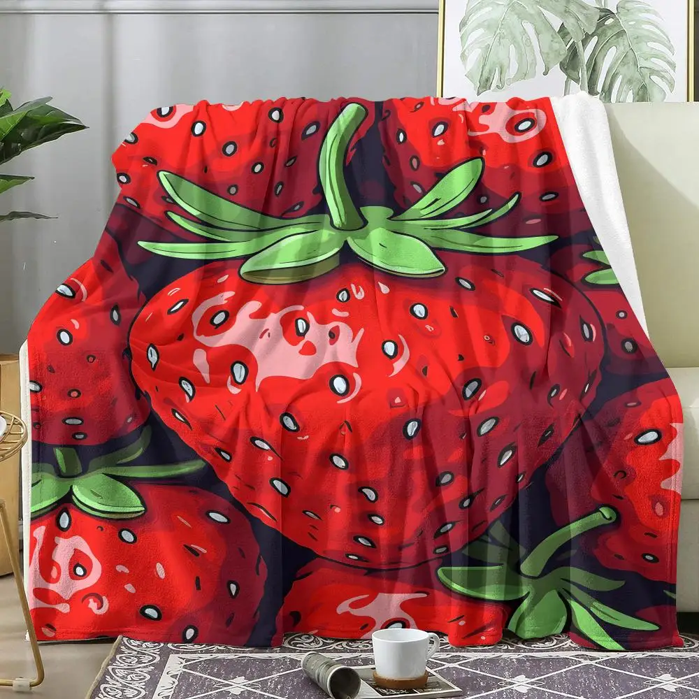Trendy Strawberry Fruit Throw Soft Flannel AC Blanket Lightweight Summer Nap Throw Cozy Blanket for Sofa Bed Travel Home
Trendy Strawberry Fruit Throw Soft Flannel AC Blanket Lightweight Summer Nap Throw Cozy Blanket for Sofa Bed Travel Home