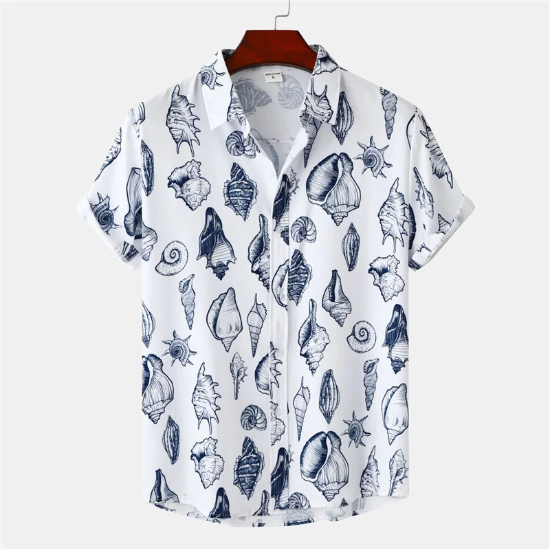 Summer Funny Conch Full Printed Shirt For Mens camisa hawaiana hombre Casual Short Sleeve Designer Beach Men Clothing
Summer Funny Conch Full Printed Shirt For Mens camisa hawaiana hombre Casual Short Sleeve Designer Beach Men Clothing