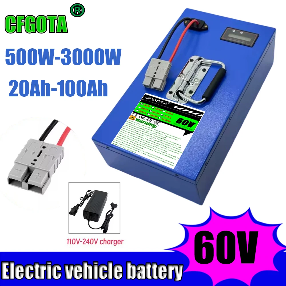 60V Brand new 18650 lithium battery pack 100Ah suitable for various transportation vehicles 1000-3000W high-power battery
60V Brand new 18650 lithium battery pack 100Ah suitable for various transportation vehicles 1000-3000W high-power battery