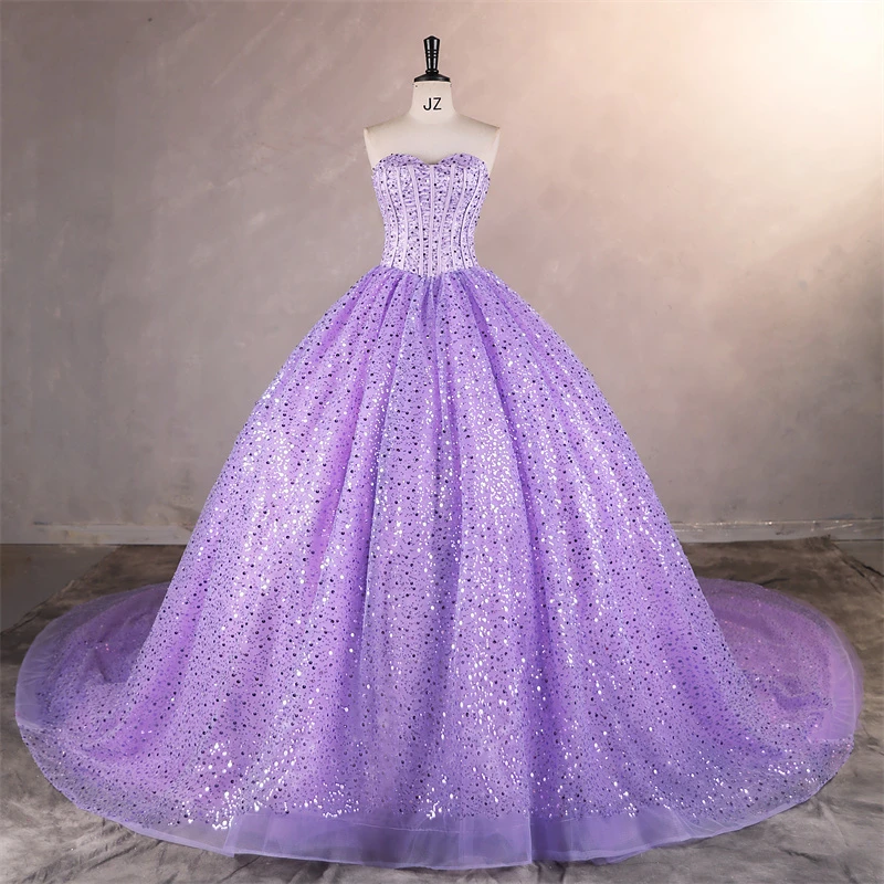 Glitter Party Dresses Shinny 15 Quinceanera Dresses Ball Gown Classic Prom Gowns Customized Strapless Princess Dresses
Glitter Party Dresses Shinny 15 Quinceanera Dresses Ball Gown Classic Prom Gowns Customized Strapless Princess Dresses