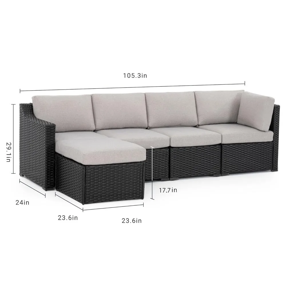 5 Piece Patio Conversation Set,All-Weather Patio Furniture Set,Outside Patio Furniture,4 Piece Outdoor Sectional, Customized
5 Piece Patio Conversation Set,All-Weather Patio Furniture Set,Outside Patio Furniture,4 Piece Outdoor Sectional, Customized