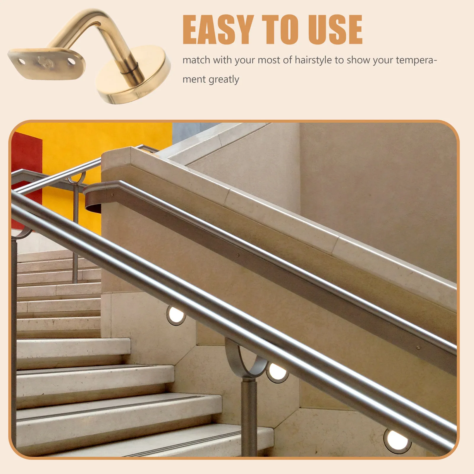 Heavy Duty 304 Stainless Steel Handrail Brackets for Staircases Wall Mount Handrail Support Outdoor Indoor Stair Railing
Heavy Duty 304 Stainless Steel Handrail Brackets for Staircases Wall Mount Handrail Support Outdoor Indoor Stair Railing