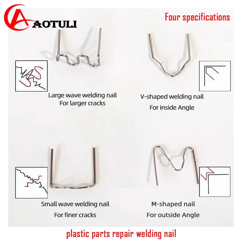 Auto Bumper Nail Welding Wire Plastic Parts Fixing Nail Patch Welding Machine Welding Gun Hot Melt Nail Hole Repair Net 500PCS
Auto Bumper Nail Welding Wire Plastic Parts Fixing Nail Patch Welding Machine Welding Gun Hot Melt Nail Hole Repair Net 500PCS
