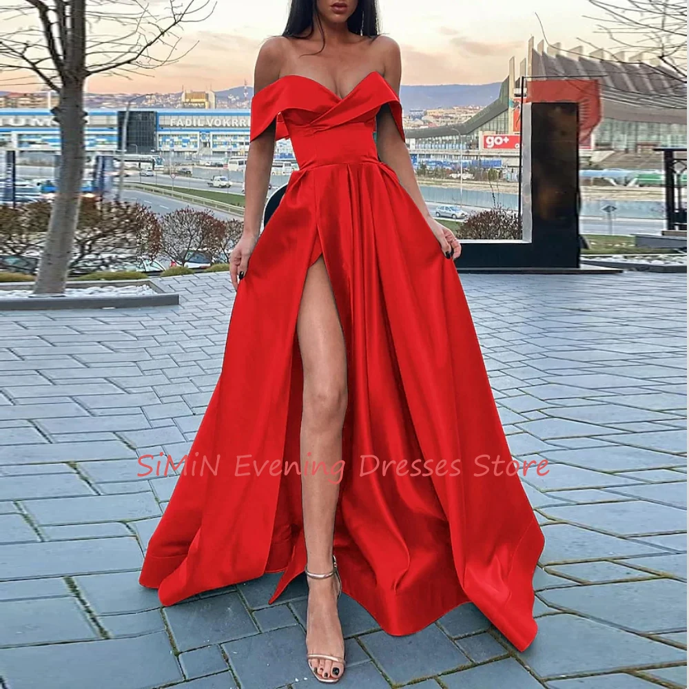 A-Line Off-the-shoulder Front-Split Pleats Satin Sleeveless Floor-Length Saudi Arab Evening Elegant Party dresses for women 2024
A-Line Off-the-shoulder Front-Split Pleats Satin Sleeveless Floor-Length Saudi Arab Evening Elegant Party dresses for women 2024