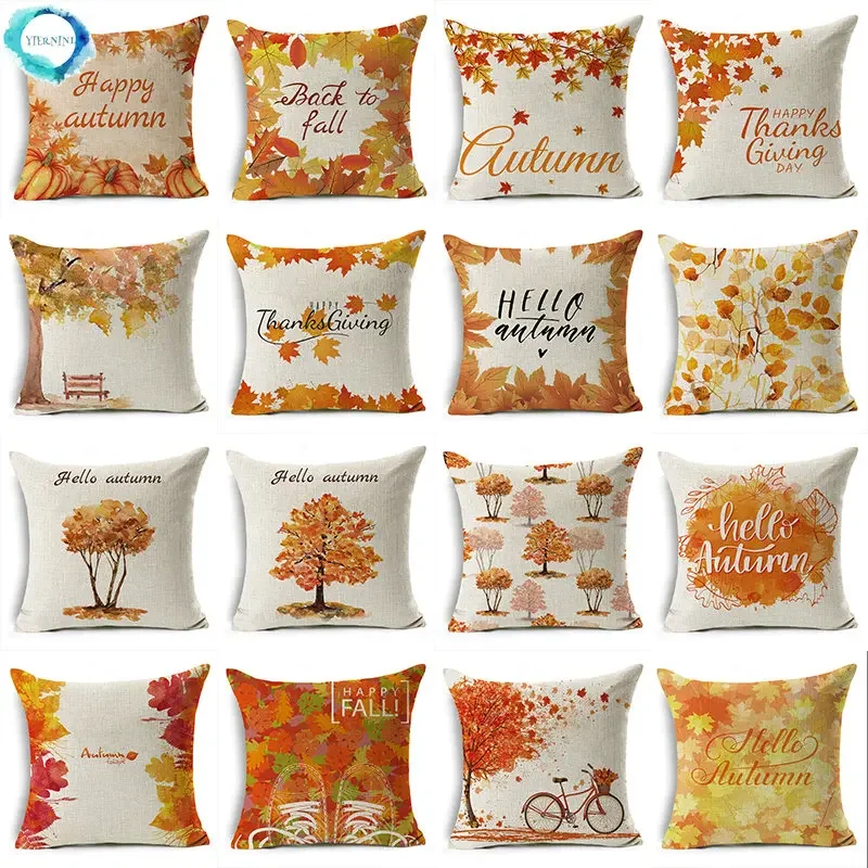 45cm*45cm Autumn Print Style Thanksgiving Pillow Case Throw Linen Cotton Decor Plant Cushion Cover Ornaments Car Sofa Pillowcase
45cm*45cm Autumn Print Style Thanksgiving Pillow Case Throw Linen Cotton Decor Plant Cushion Cover Ornaments Car Sofa Pillowcase