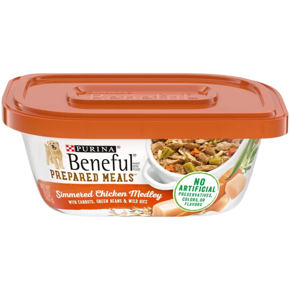 Purina Prepared Meals Wet Dog Food High Protein Simmered Chicken Medley, 10 oz Tubs (8 Pack)
Purina Prepared Meals Wet Dog Food High Protein Simmered Chicken Medley, 10 oz Tubs (8 Pack)
