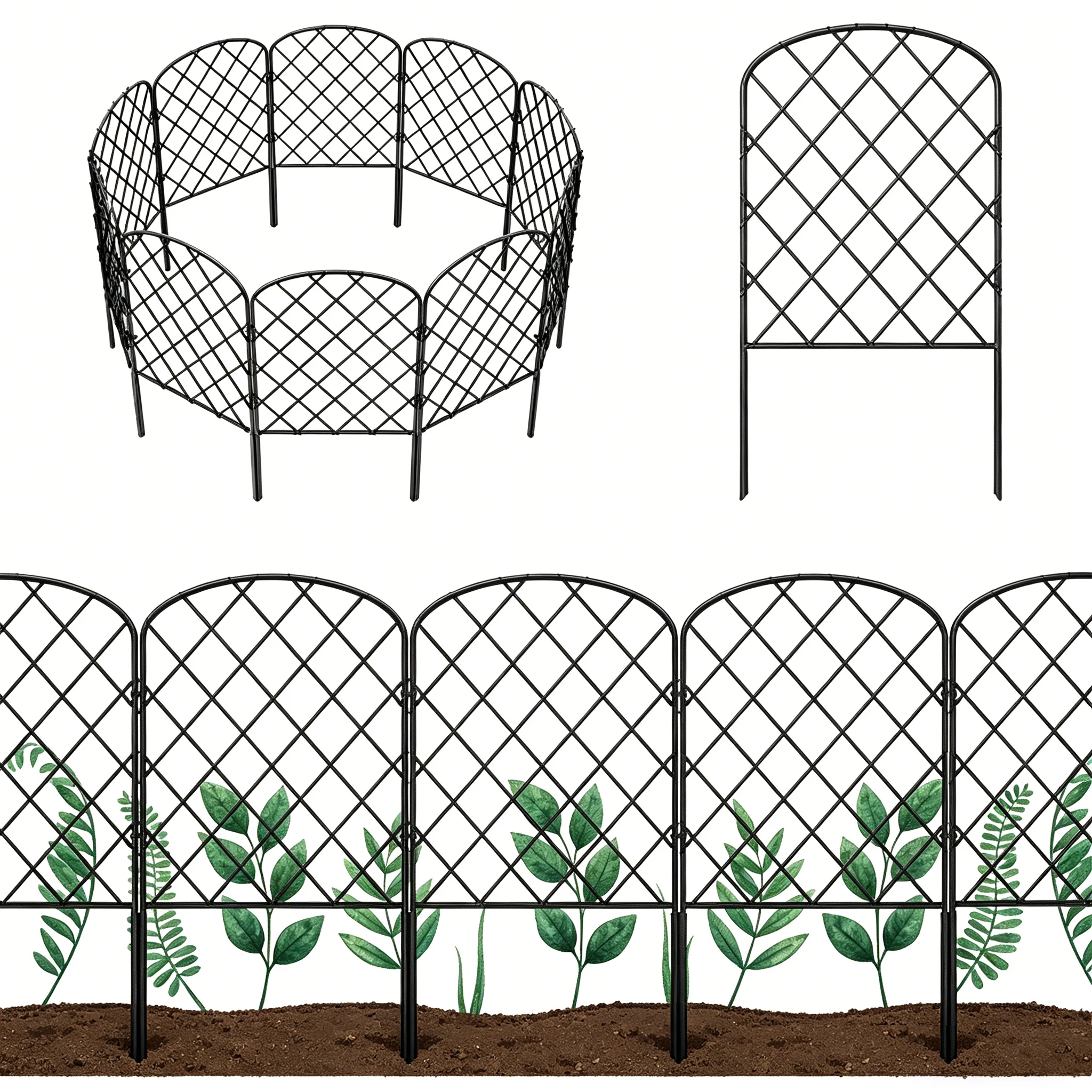 10pack Garden iron fence, small picket fence, metal railing for small properties, vegetable garden privacy screen
10pack Garden iron fence, small picket fence, metal railing for small properties, vegetable garden privacy screen
