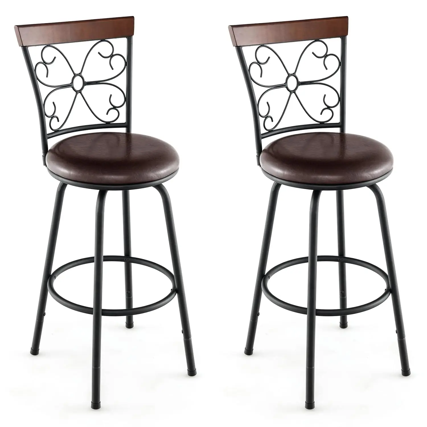 Adjustable Height Swivel Bar Stools Set of 2 Cushioned Seat & Backrest Kitchen Bar 24-30 Inch Extra Tubes Customized
Adjustable Height Swivel Bar Stools Set of 2 Cushioned Seat & Backrest Kitchen Bar 24-30 Inch Extra Tubes Customized