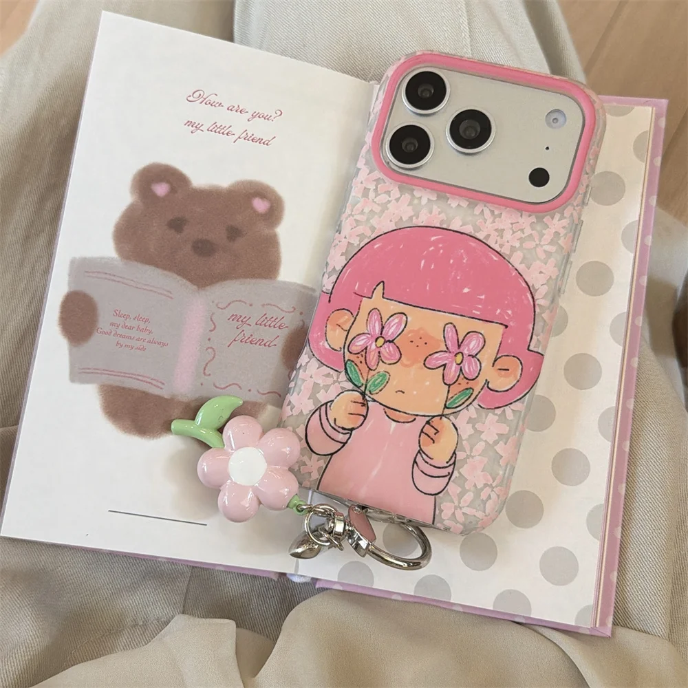 Korean Cute Flower Girl Silicone Phone case With Charm for iPhone 17 Pro 16 17 15 16 Pro 15 Pro Max Cover Cute Shockproof Cases
Korean Cute Flower Girl Silicone Phone case With Charm for iPhone 17 Pro 16 17 15 16 Pro 15 Pro Max Cover Cute Shockproof Cases