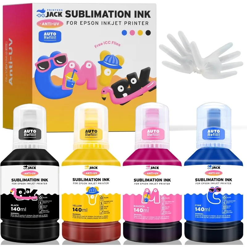 440ml Sublimation Ink For Supertank Inkjet Printer ET-2400 ET-2720 ET-2760 ET-2800 ET-2803 ET-2830 ET-4800 ET-3760
440ml Sublimation Ink For Supertank Inkjet Printer ET-2400 ET-2720 ET-2760 ET-2800 ET-2803 ET-2830 ET-4800 ET-3760
