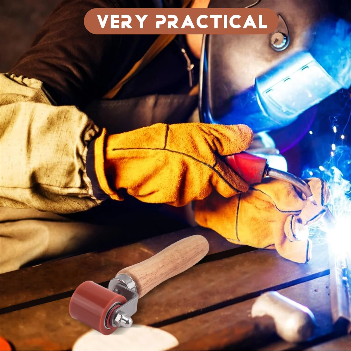 ABAZJ Hand Pressure Roller, 28mm Silicone Pressure Roller Rolle for PVC/TPO/EPDM Roofing Tools Flooring Tools Welding Tool
ABAZJ Hand Pressure Roller, 28mm Silicone Pressure Roller Rolle for PVC/TPO/EPDM Roofing Tools Flooring Tools Welding Tool