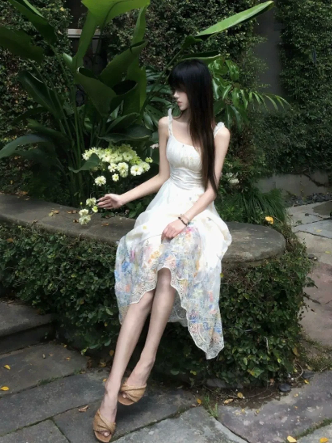Retro Floral Halter Dress Beachy Tea Break Waist-Cinched Summer Cotton Gown for Various Occasions Elegant Chic Beachwear
Retro Floral Halter Dress Beachy Tea Break Waist-Cinched Summer Cotton Gown for Various Occasions Elegant Chic Beachwear