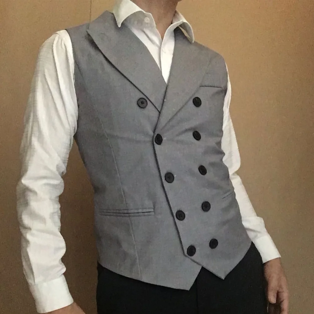 Casual Elegant Man Vest for Men's Suit Peak Lapels Polyester Double-Breasted Solid Color Classic Sleeveless Suits Blazer
Casual Elegant Man Vest for Men's Suit Peak Lapels Polyester Double-Breasted Solid Color Classic Sleeveless Suits Blazer