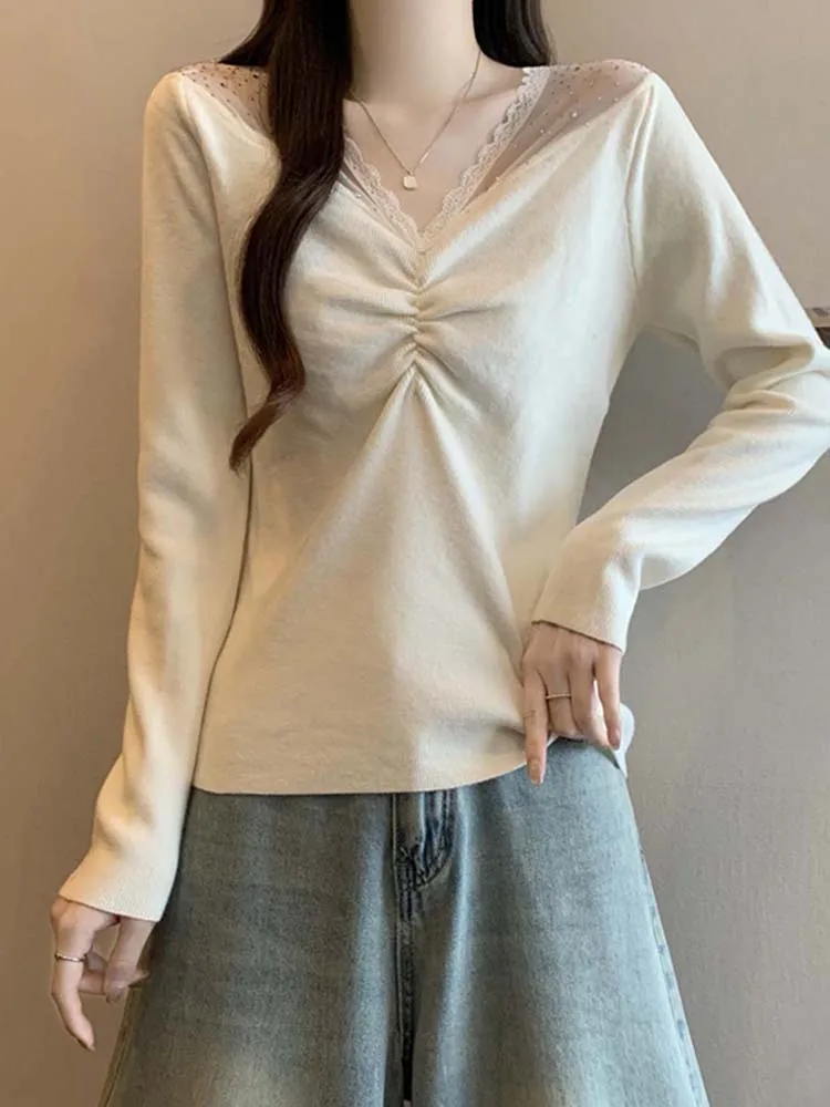 Женская длинная трикотажная футболка с V-образным вырезом, лоскутная, облегающая, базовая, для повседневной носки, зимняя, новинка
Женская длинная трикотажная футболка с V-образным вырезом, лоскутная, облегающая, базовая, для повседневной носки, зимняя, новинка