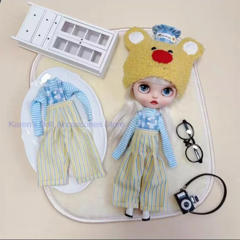 3pcs Blue striped base shirt+patchwork overalls+Butter Bear Hat for Blythe/landoudou(Fit for Lulu,ymy24,Ob22,24,26,zone, Jenny)
3pcs Blue striped base shirt+patchwork overalls+Butter Bear Hat for Blythe/landoudou(Fit for Lulu,ymy24,Ob22,24,26,zone, Jenny)