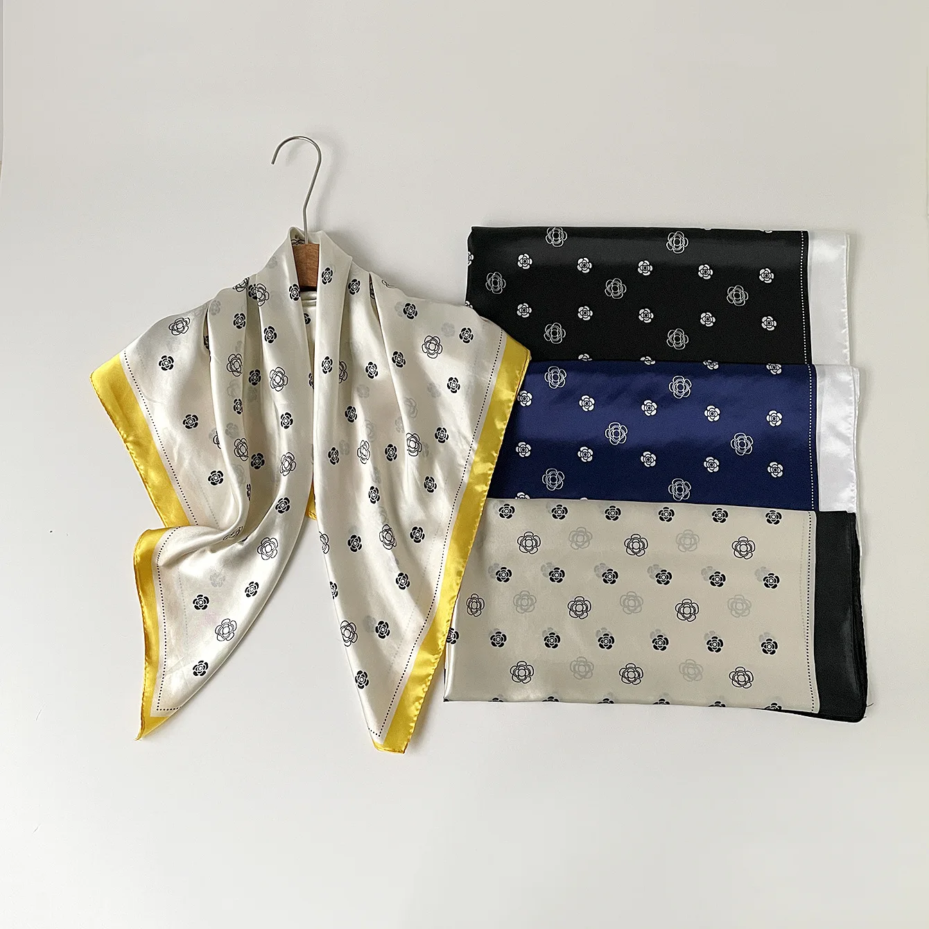 Luxury Scarf Square Hijab Shawl Headscarf Satin Ribbon Bandana Female Turban Hair Bands Foulards Femme Accesories Headband
Luxury Scarf Square Hijab Shawl Headscarf Satin Ribbon Bandana Female Turban Hair Bands Foulards Femme Accesories Headband