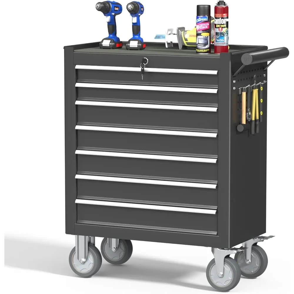 Luck7-Drawer Rolling Tool Chest with Wheels, High Capacity Tool Box with Drawers, Metal Tool Storage Cabinet With Interlock Syst 
Luck7-Drawer Rolling Tool Chest with Wheels, High Capacity Tool Box with Drawers, Metal Tool Storage Cabinet With Interlock Syst