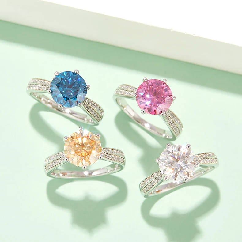 Exquisite Four Color S925 Silver Plated Platinum Moissanite Diamond Women's Ring 3.0 Carat D-Class For Party
Exquisite Four Color S925 Silver Plated Platinum Moissanite Diamond Women's Ring 3.0 Carat D-Class For Party