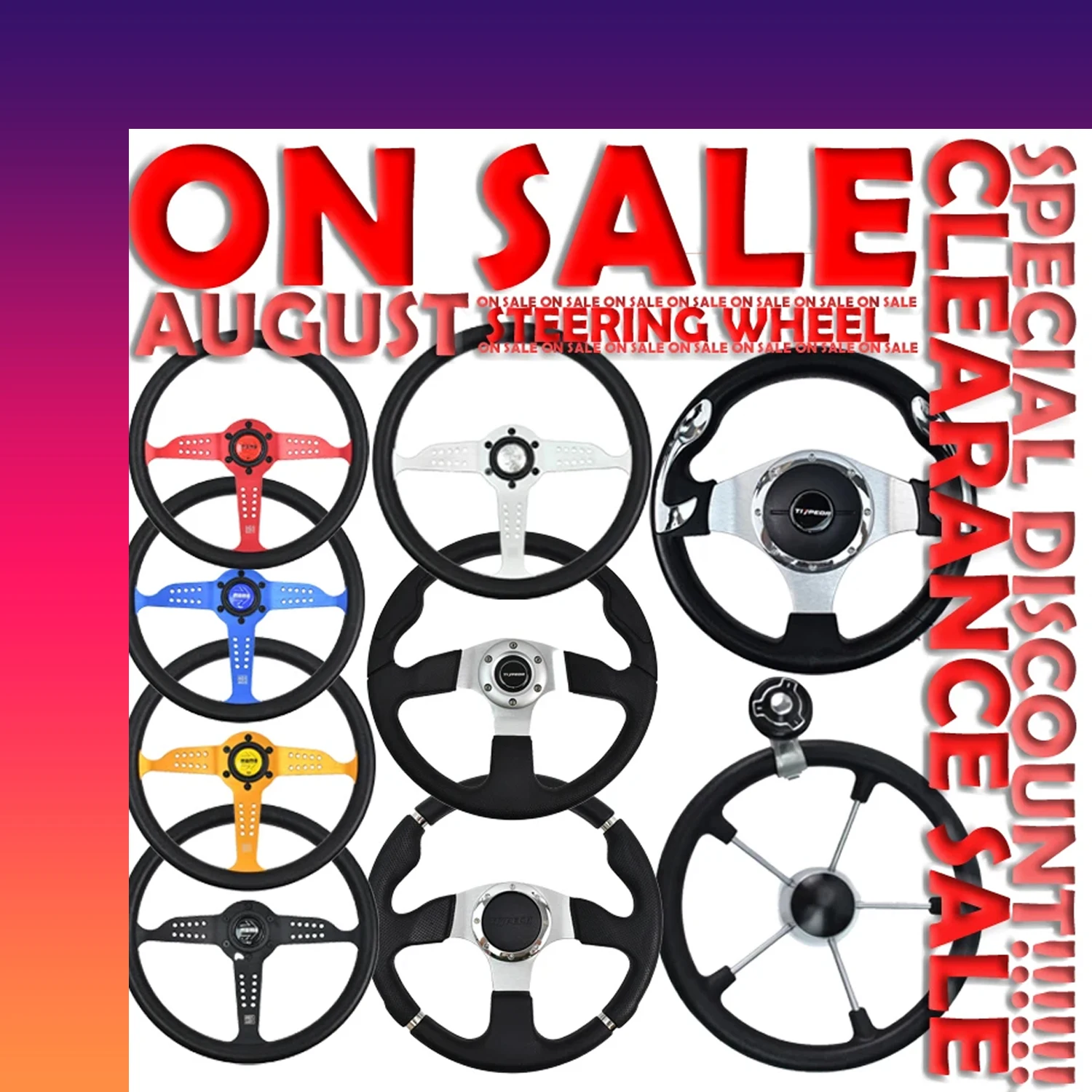 Special Universal PU/PVC Material Steering Wheel on Sale for Racing Style
Special Universal PU/PVC Material Steering Wheel on Sale for Racing Style