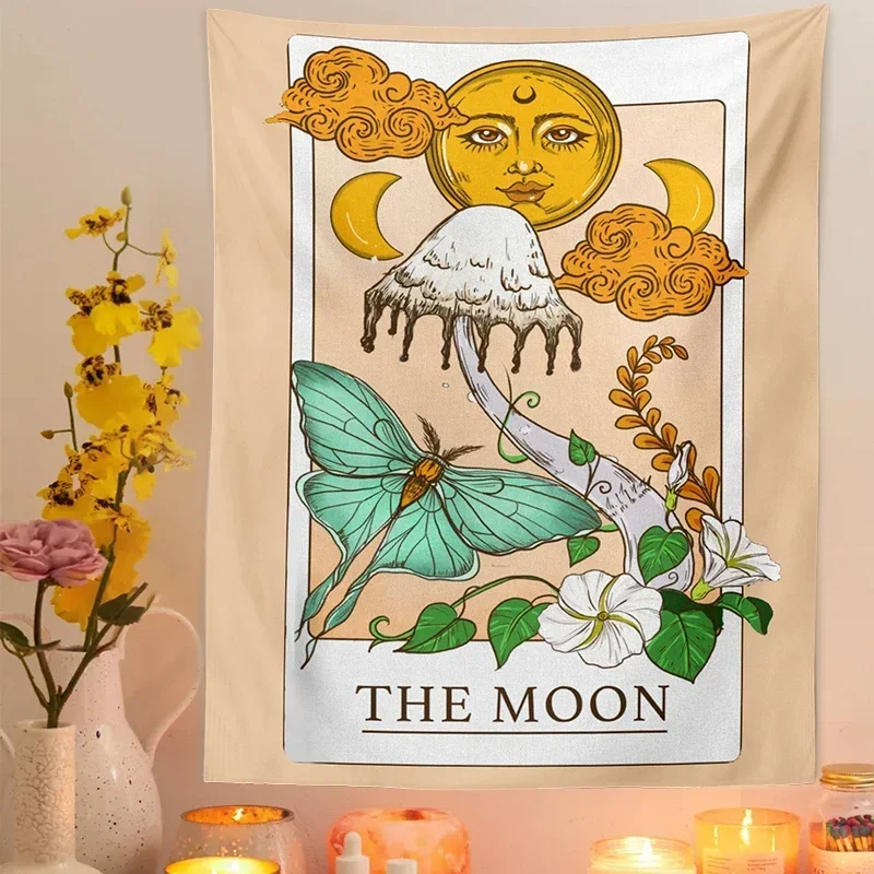 Mushroom Tarot Tapestry Throw Aesthetic Room Decor Witchcraft Psychedelic Moon Card Art Wall Hanging
Mushroom Tarot Tapestry Throw Aesthetic Room Decor Witchcraft Psychedelic Moon Card Art Wall Hanging