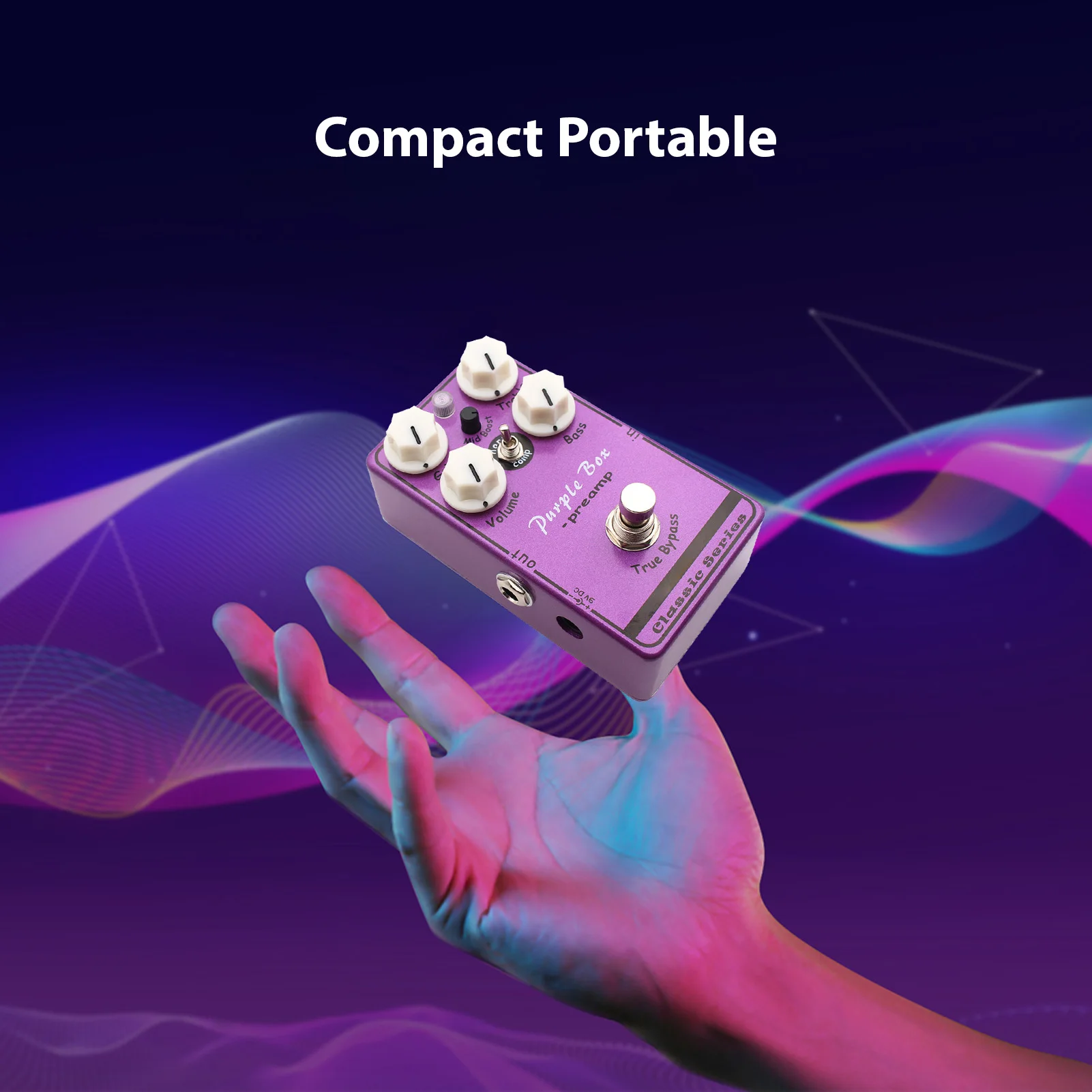 Guitar Effects Pedal Purple Box Overdrive Preamp Boost Compressor Wide Dynamic Tone Control True Bypass Metal Electric Guitar
Guitar Effects Pedal Purple Box Overdrive Preamp Boost Compressor Wide Dynamic Tone Control True Bypass Metal Electric Guitar