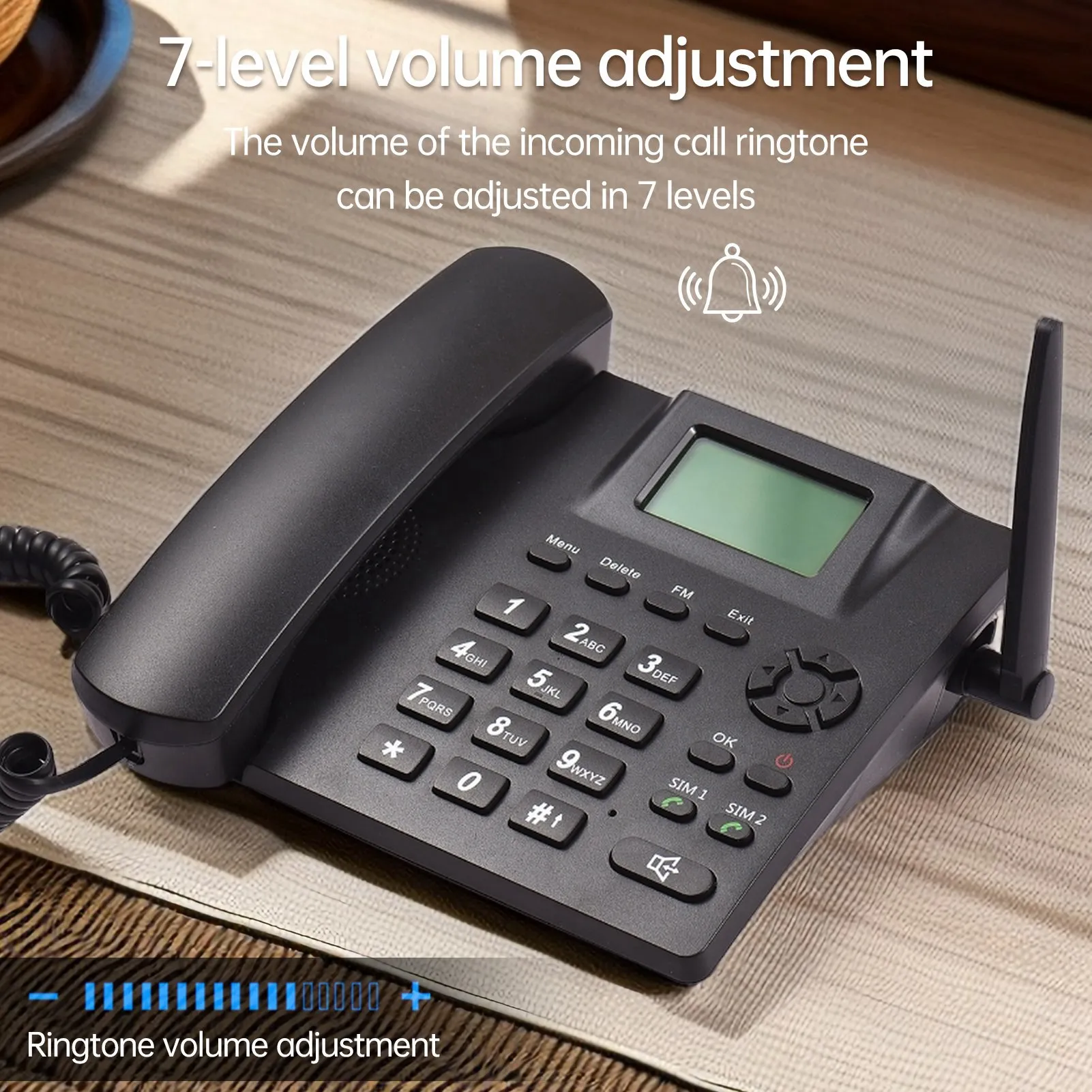 DDK995+ Fixed Phone Wireless GSM 850/900 /1800/1900 Large Storage Capacity 3000mAh Battery Desk Phone with FM Radio MP3 Function
DDK995+ Fixed Phone Wireless GSM 850/900 /1800/1900 Large Storage Capacity 3000mAh Battery Desk Phone with FM Radio MP3 Function