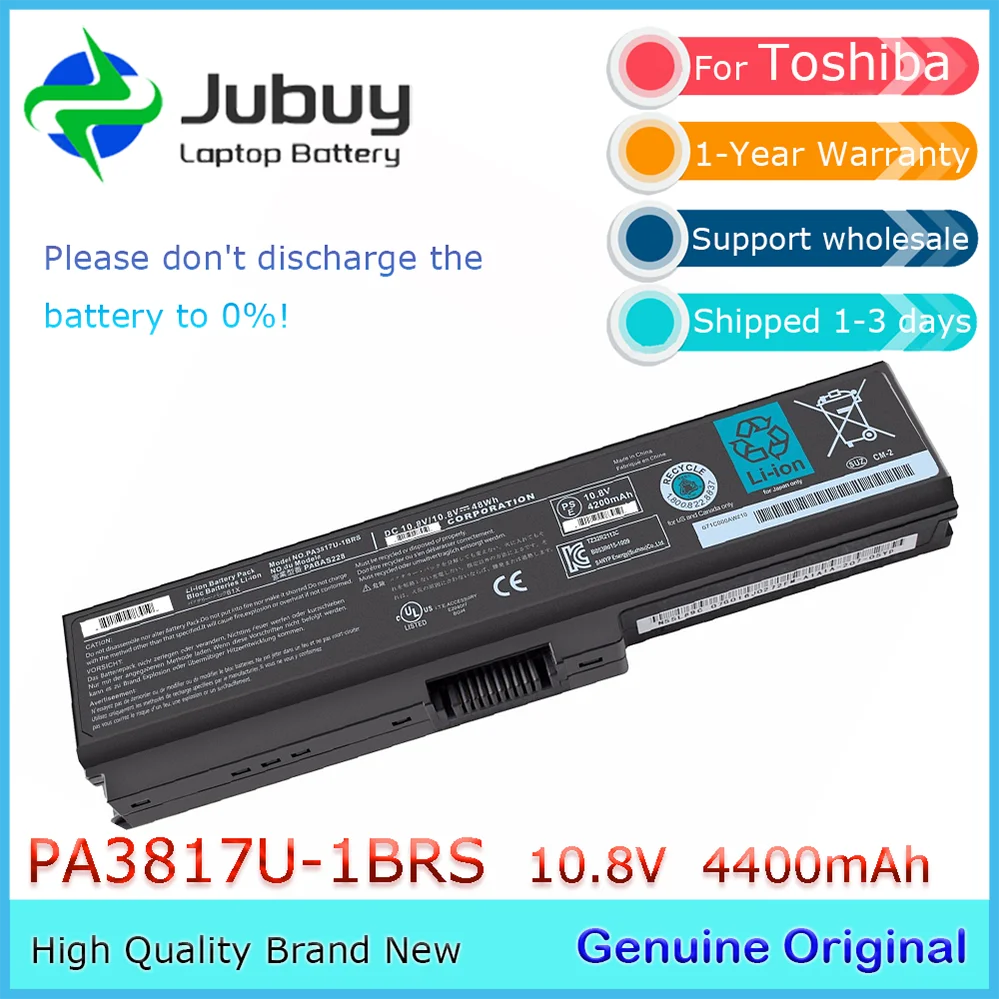 Оригинальный аккумулятор для ноутбука 10,8 В 48 Втч PA3817U-1BRS для Toshiba Satellite L745 L750 L755 L755D
Оригинальный аккумулятор для ноутбука 10,8 В 48 Втч PA3817U-1BRS для Toshiba Satellite L745 L750 L755 L755D