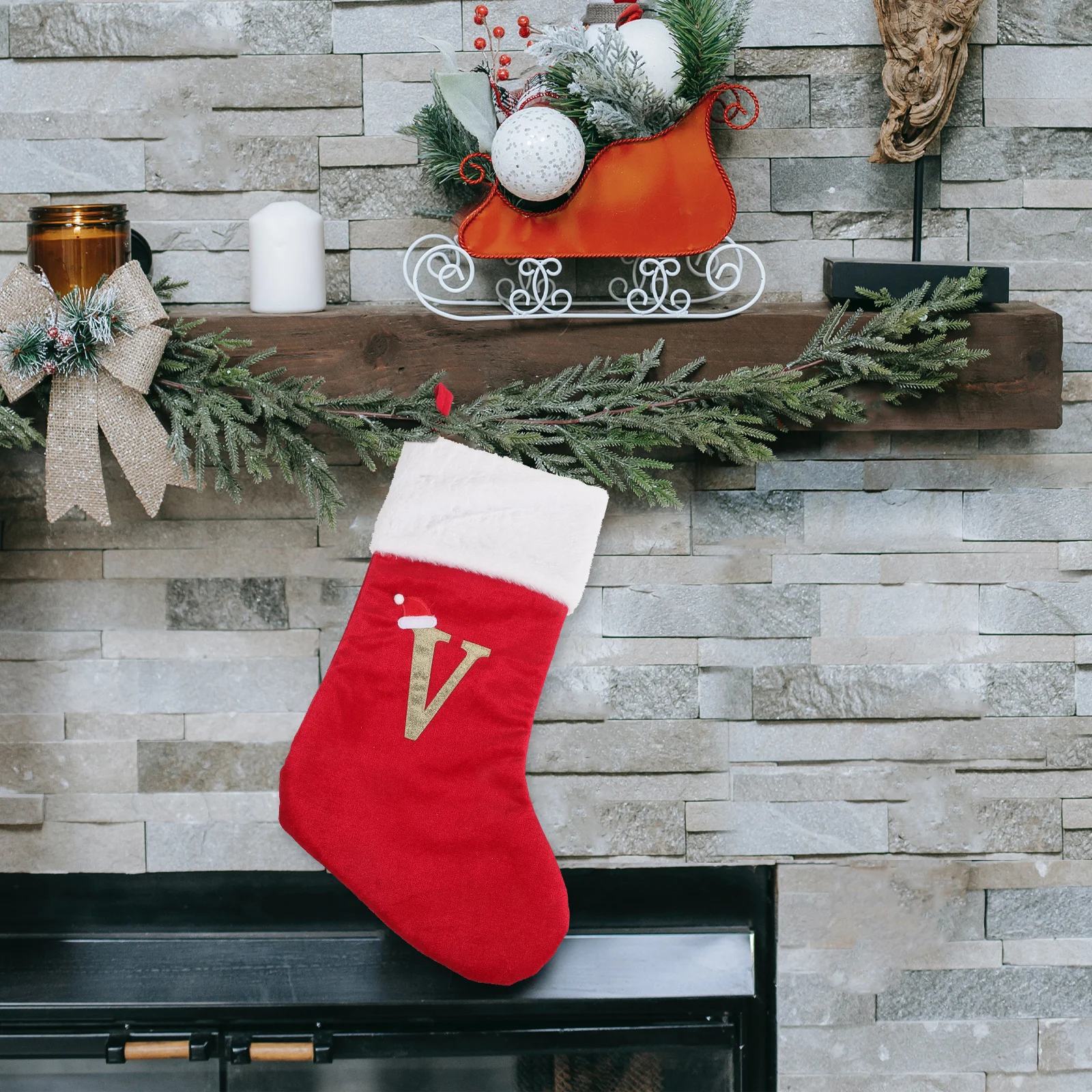Large Christmas Stockings Red L Size Embroidered Letter Knitted Gift Bags for Hanging Decorations Fireplace Walls Doors Tree
Large Christmas Stockings Red L Size Embroidered Letter Knitted Gift Bags for Hanging Decorations Fireplace Walls Doors Tree