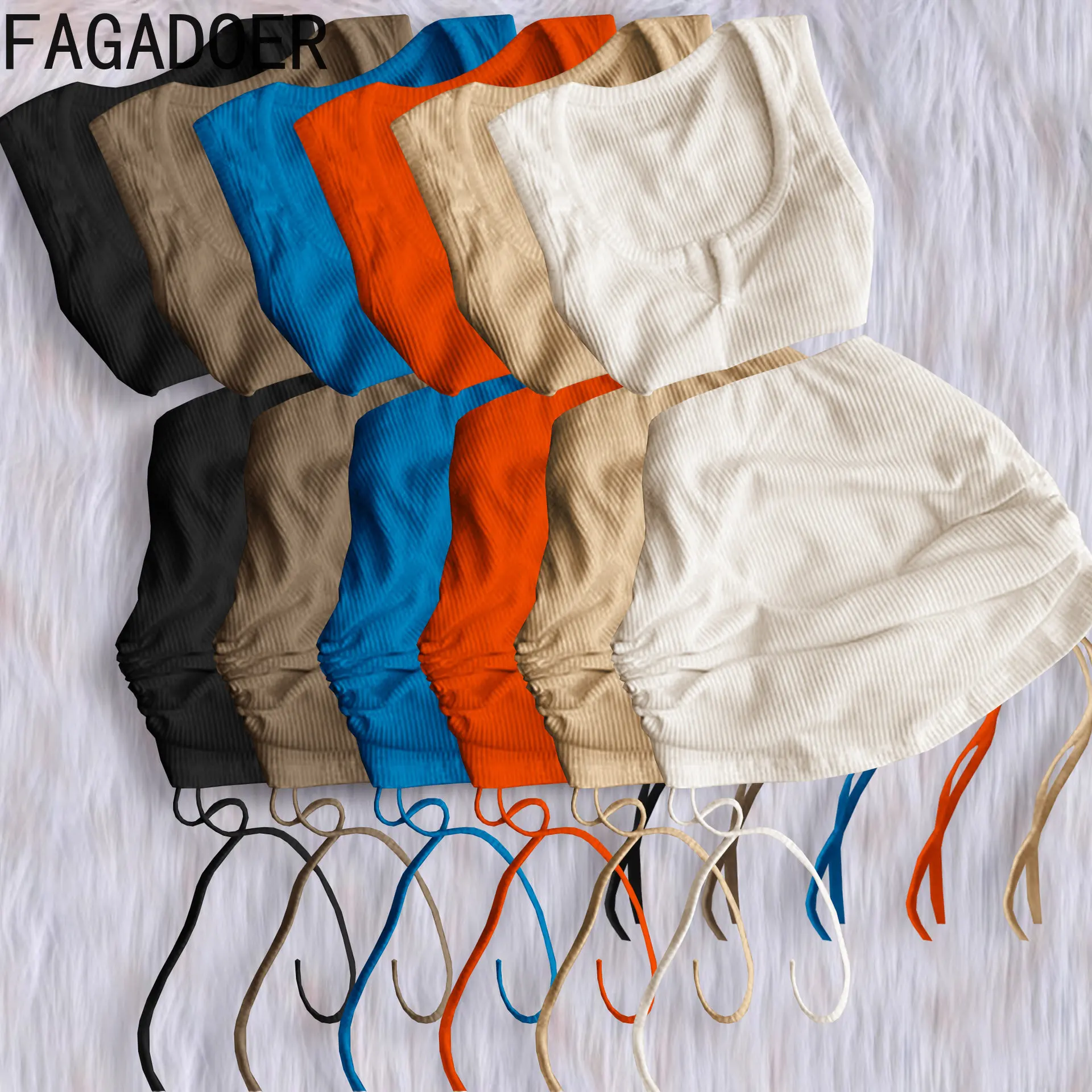 FAGADOER Sexy Ribbing Bodycon Skirts Two Piece Sets Women Sleeveless Crop Vest And Drawstring Mini Skirt Outfits 2023 Solid Suit
FAGADOER Sexy Ribbing Bodycon Skirts Two Piece Sets Women Sleeveless Crop Vest And Drawstring Mini Skirt Outfits 2023 Solid Suit