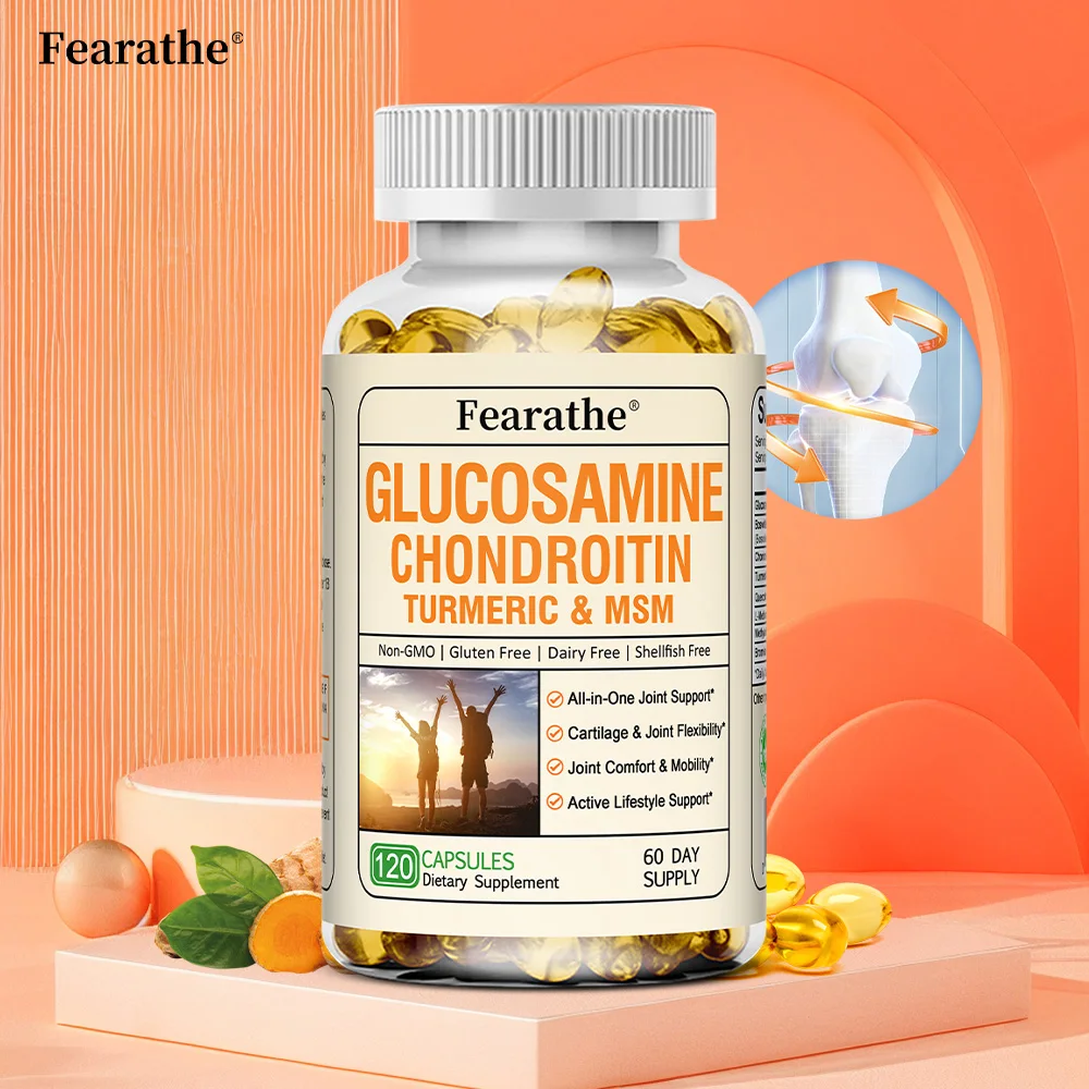 Glucosamine Chondroitin - with MSM & Turmeric - Joint Health Support, Cartilage Health, Strong Bones, Improve Joint Mobility
Glucosamine Chondroitin - with MSM & Turmeric - Joint Health Support, Cartilage Health, Strong Bones, Improve Joint Mobility