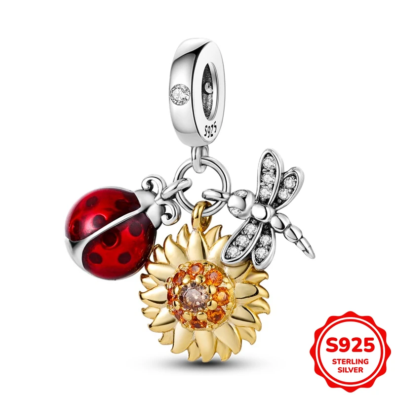 Ladybug Sunflower and Dragonfly Dangle Charm Beads Fits 3mm Bracelet Bangle Necklace For Women Pendants Luxury Jewelry Gifts
Ladybug Sunflower and Dragonfly Dangle Charm Beads Fits 3mm Bracelet Bangle Necklace For Women Pendants Luxury Jewelry Gifts